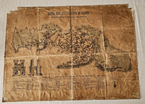 Carta antica città - di, genova