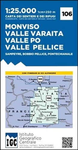 Libro carta 106 monviso - libro,