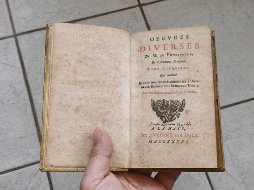 Libro antico 1736 oeuvres - libro, "oeuvres