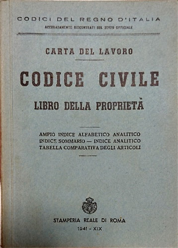 Carta del lavoro - -, codice
